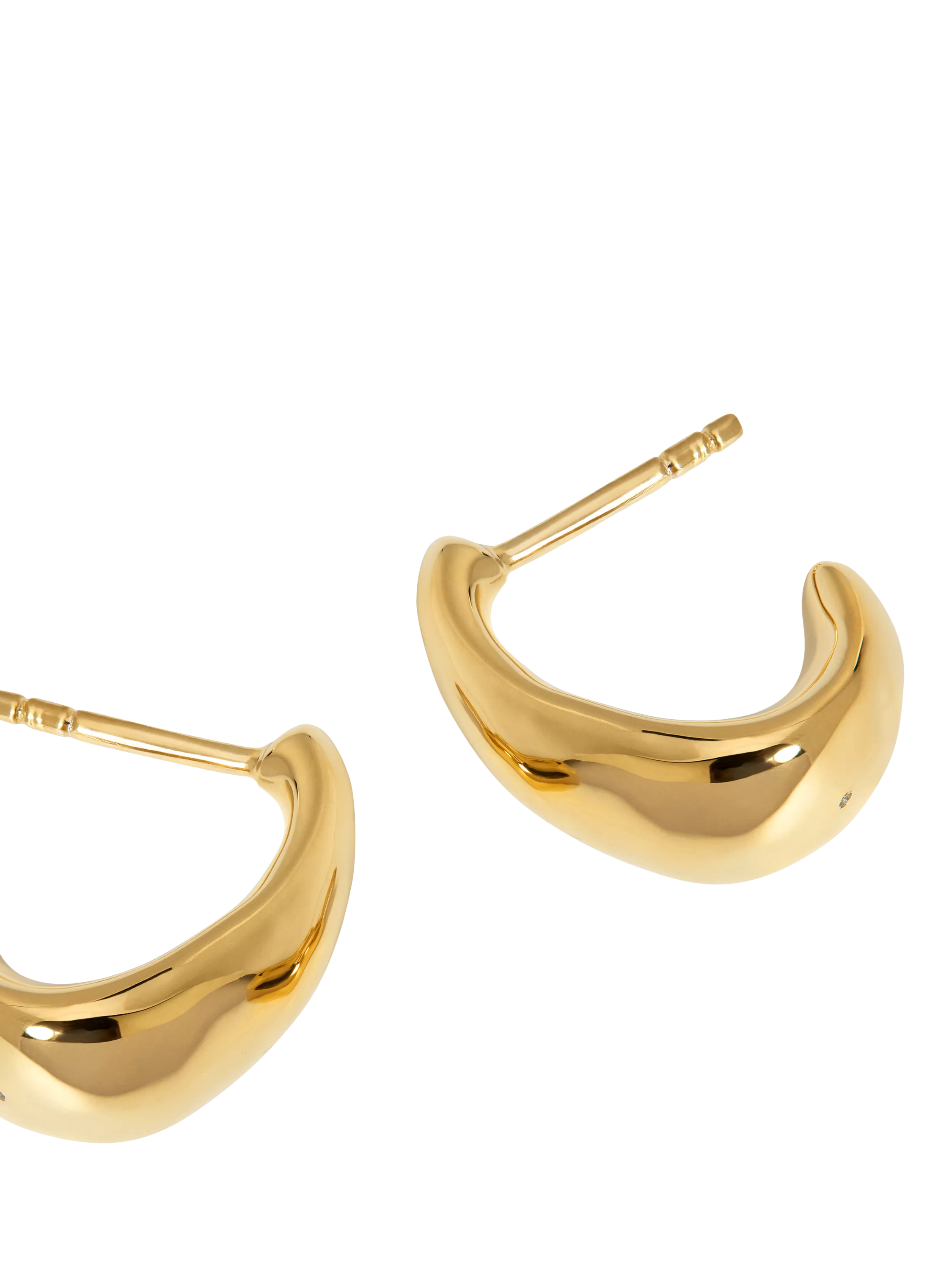 Monica Vinader Antica small hoop earrings gold vermeil, imported from the UK