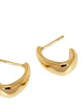 Monica Vinader Antica small hoop earrings gold vermeil, imported from the UK