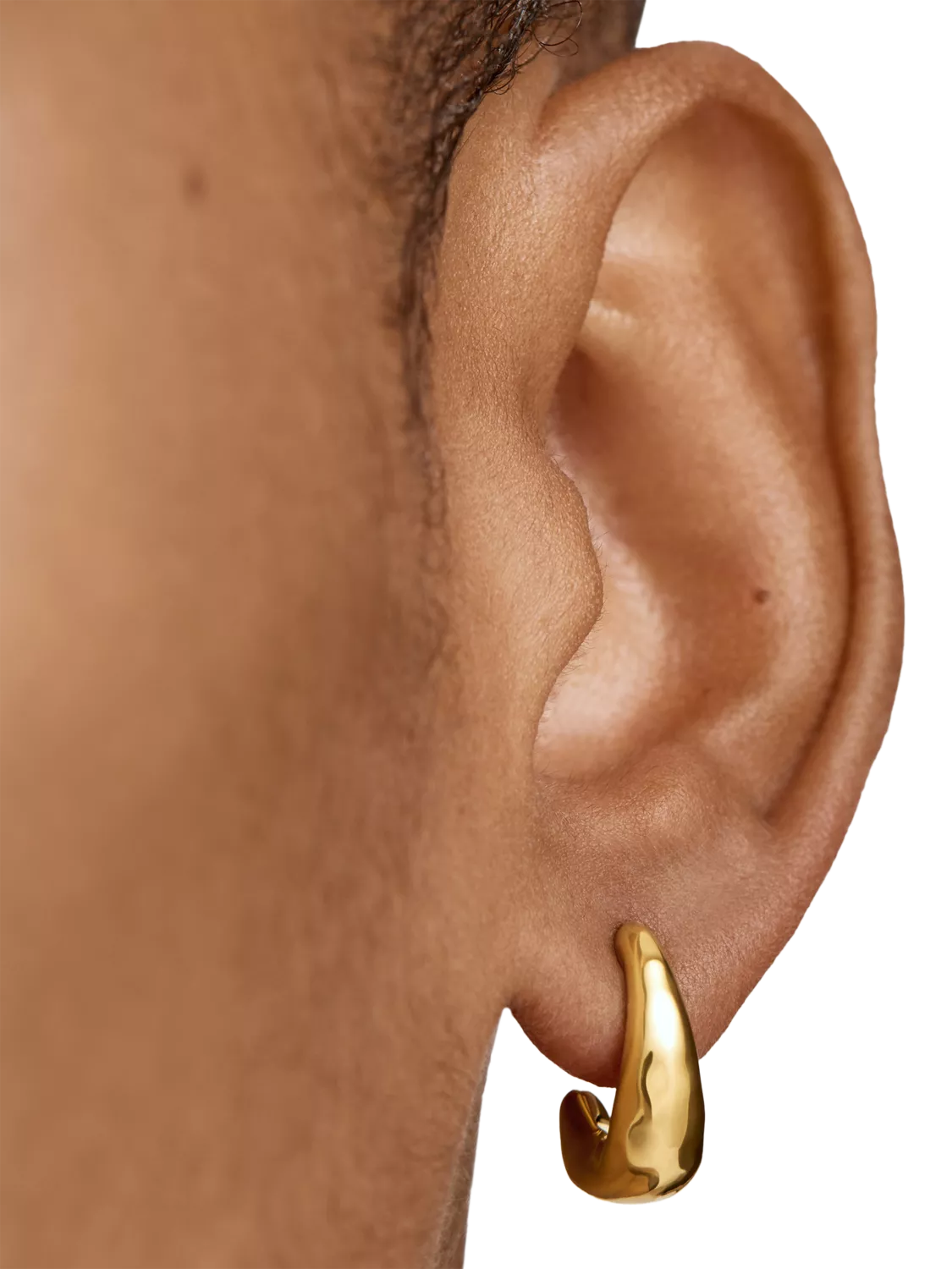 Monica Vinader Antica small hoop earrings gold vermeil, imported from the UK