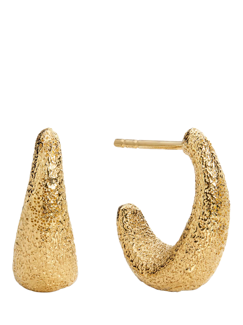 Monica Vinader gold vermeil small hoop earrings (British brand)