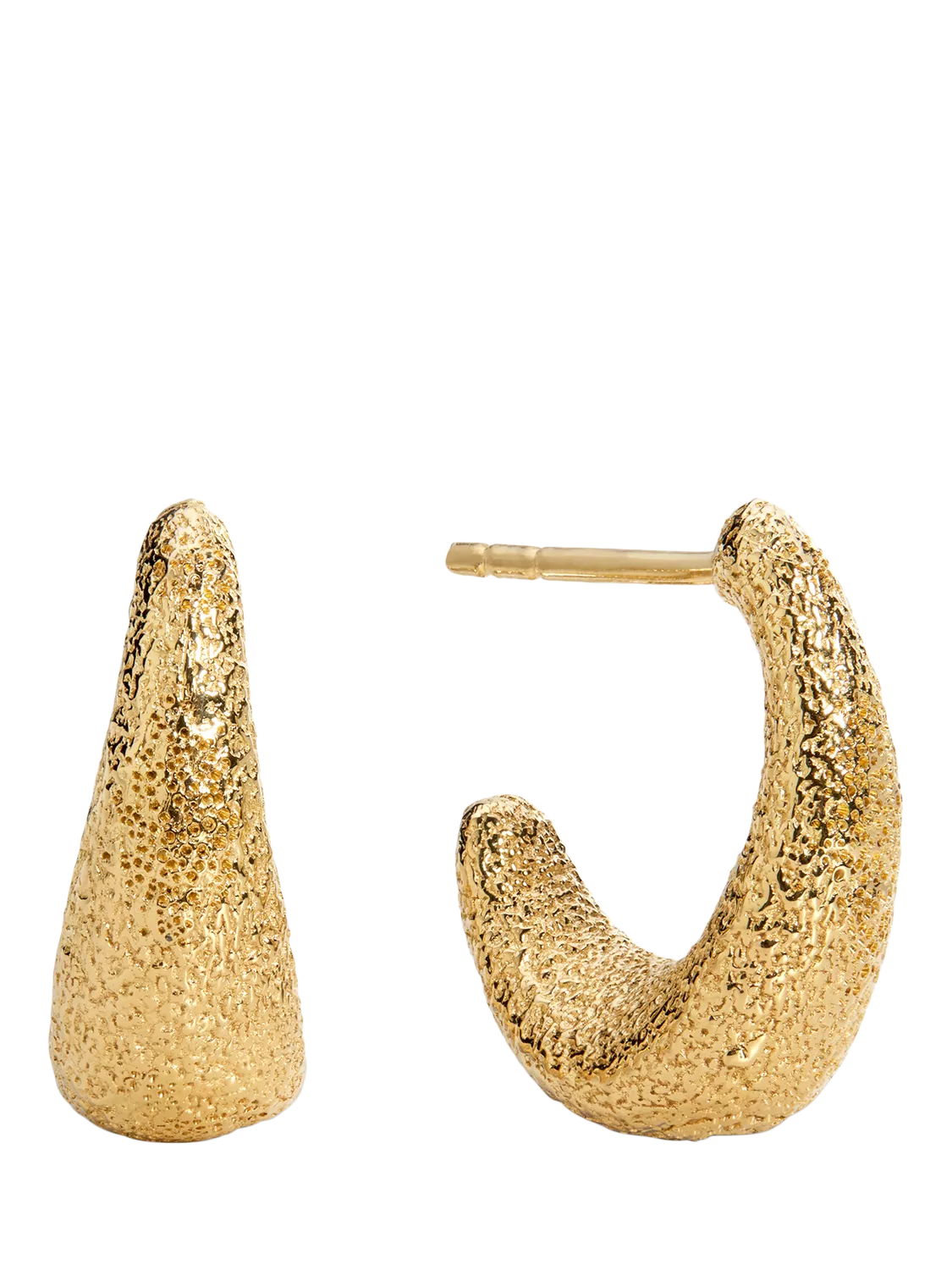 Monica Vinader gold vermeil small hoop earrings (British brand)