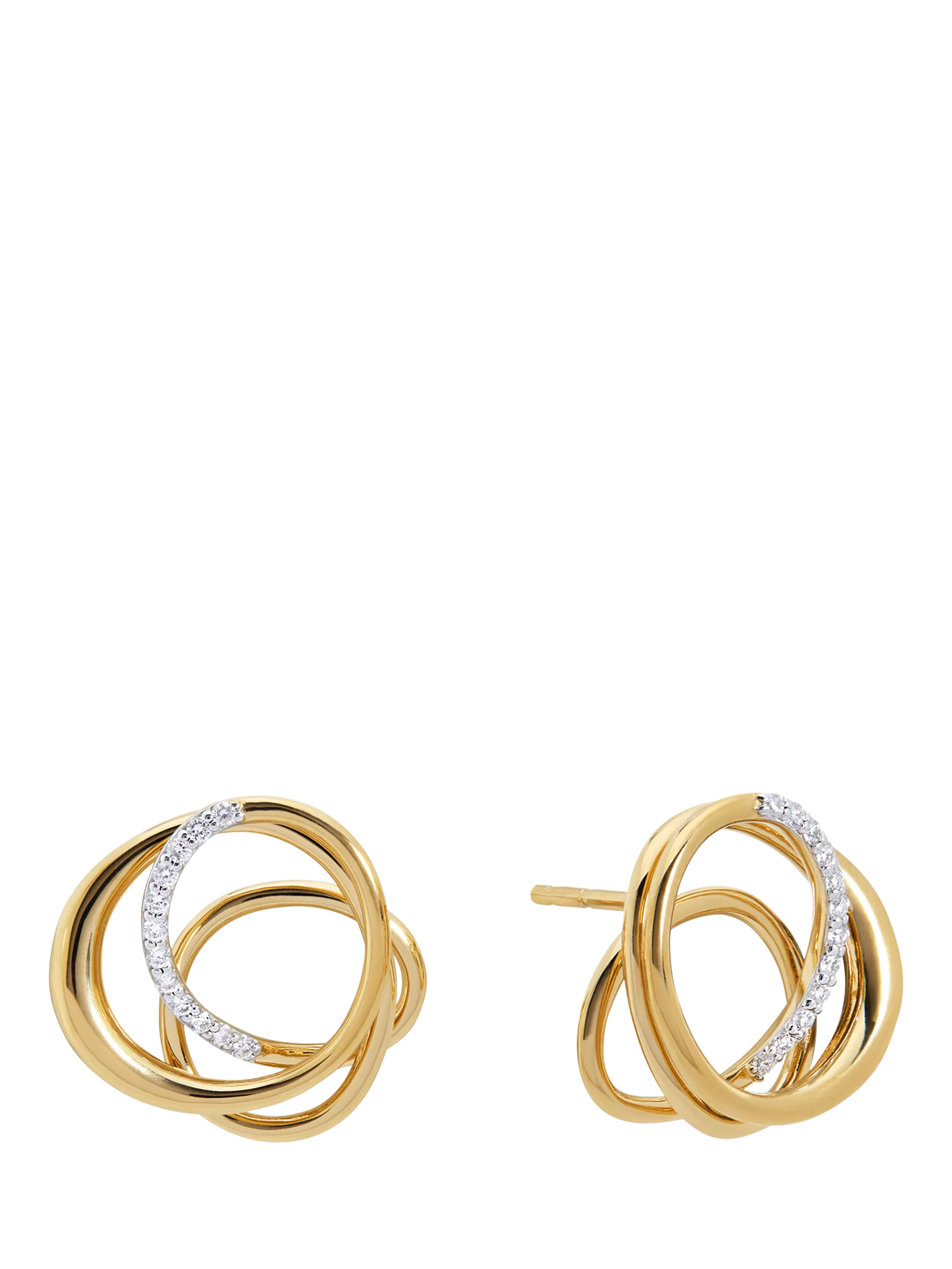 Monica Vinader Nura Pave Diamond Wrap Earrings Gold - British product
