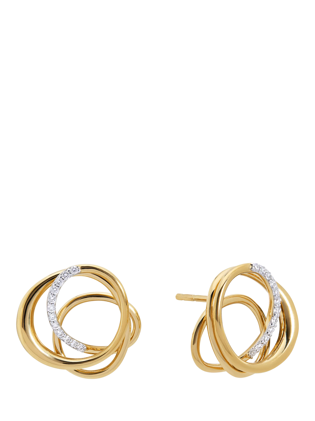 Monica Vinader Nura Pave Diamond Wrap Earrings Gold - British product