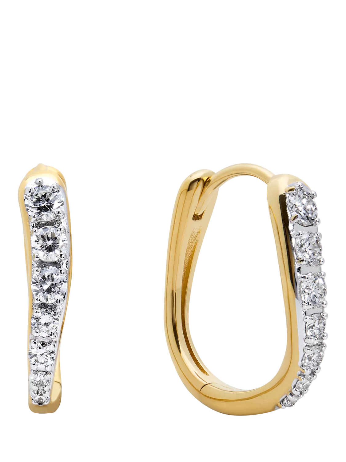 Monica Vinader lab grown diamond hoop earrings small - British product