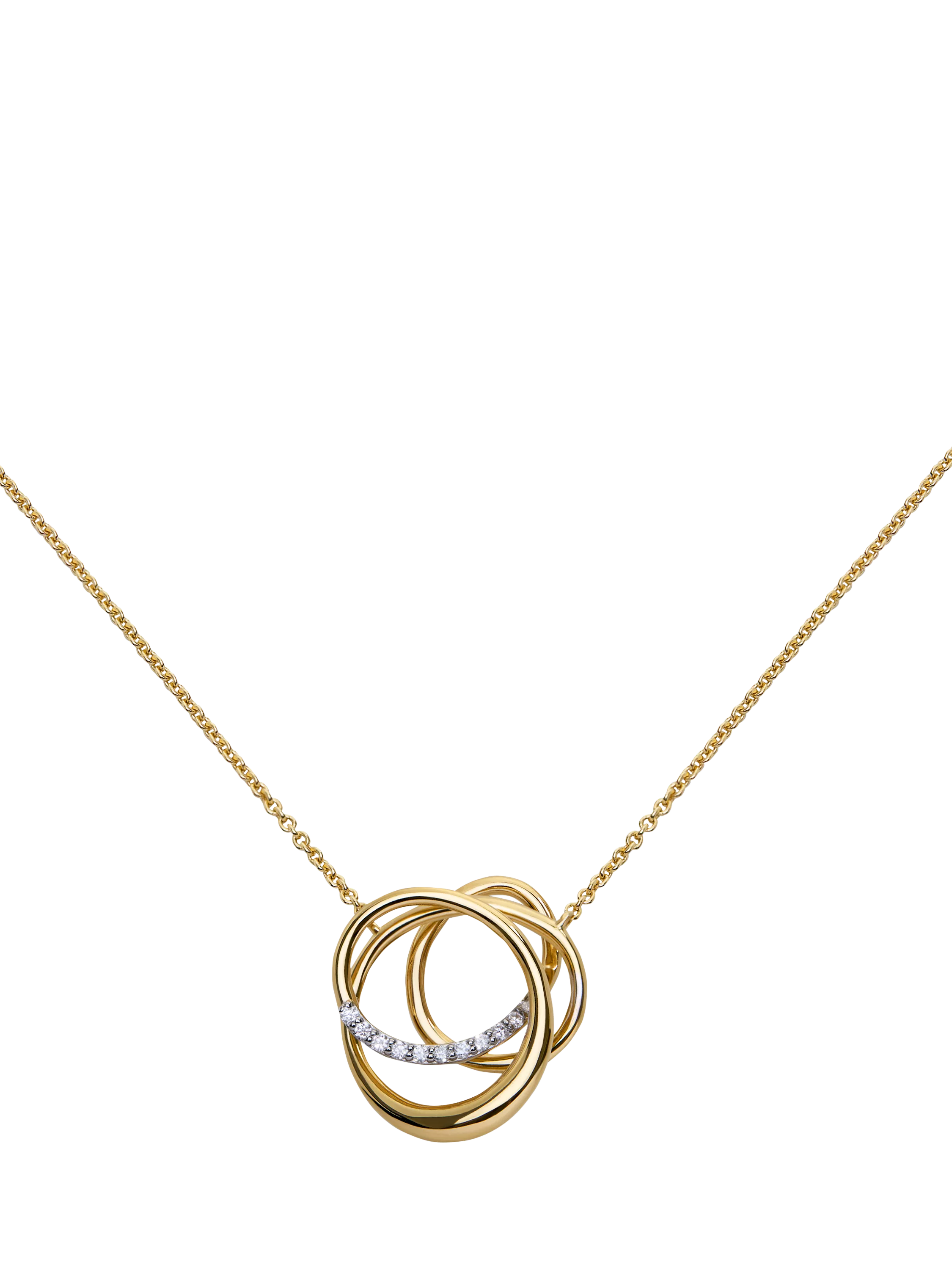 Monica Vinader pave diamond necklace gold, UK version