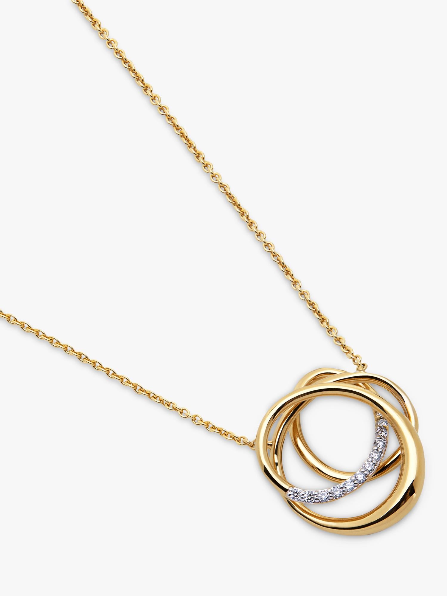 Monica Vinader pave diamond necklace gold, UK version