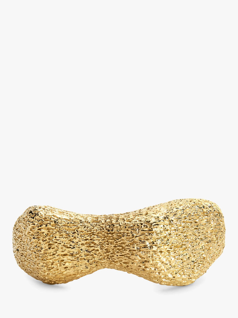 Monica Vinader Antica Bold Textured gold stacking ring (British brand)