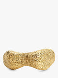 Monica Vinader Antica Bold Textured gold stacking ring (British brand)