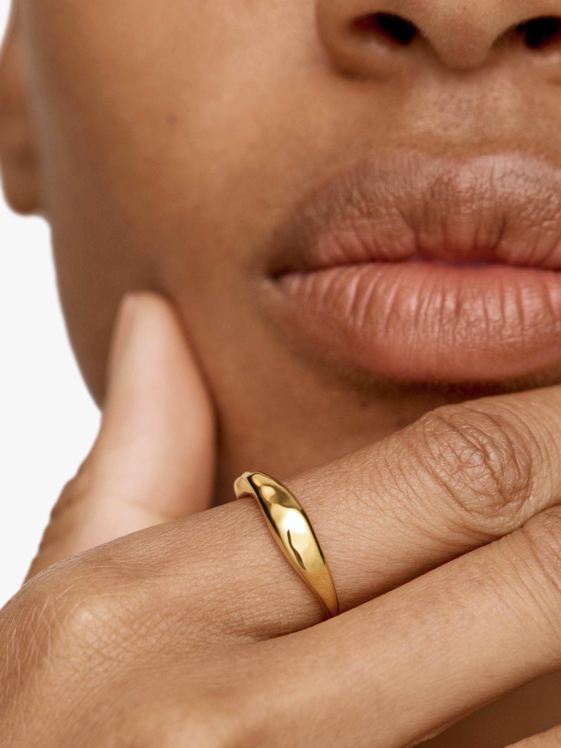 Monica Vinader stacking ring in recycled gold vermeil (British brand)