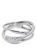 Monica Vinader Nura Pave Set Diamond Ring, Silver