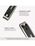 Tweezerman combo clipper set stainless steel nail care tool, imported from the UK