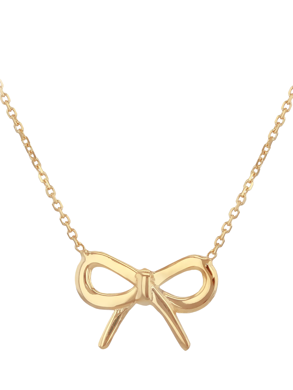 IBB 9ct gold adjustable bow necklace 41-43cm (British brand)