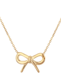 IBB 9ct gold adjustable bow necklace 41-43cm (British brand)