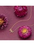 IBB 9ct gold adjustable bow necklace 41-43cm (British brand)