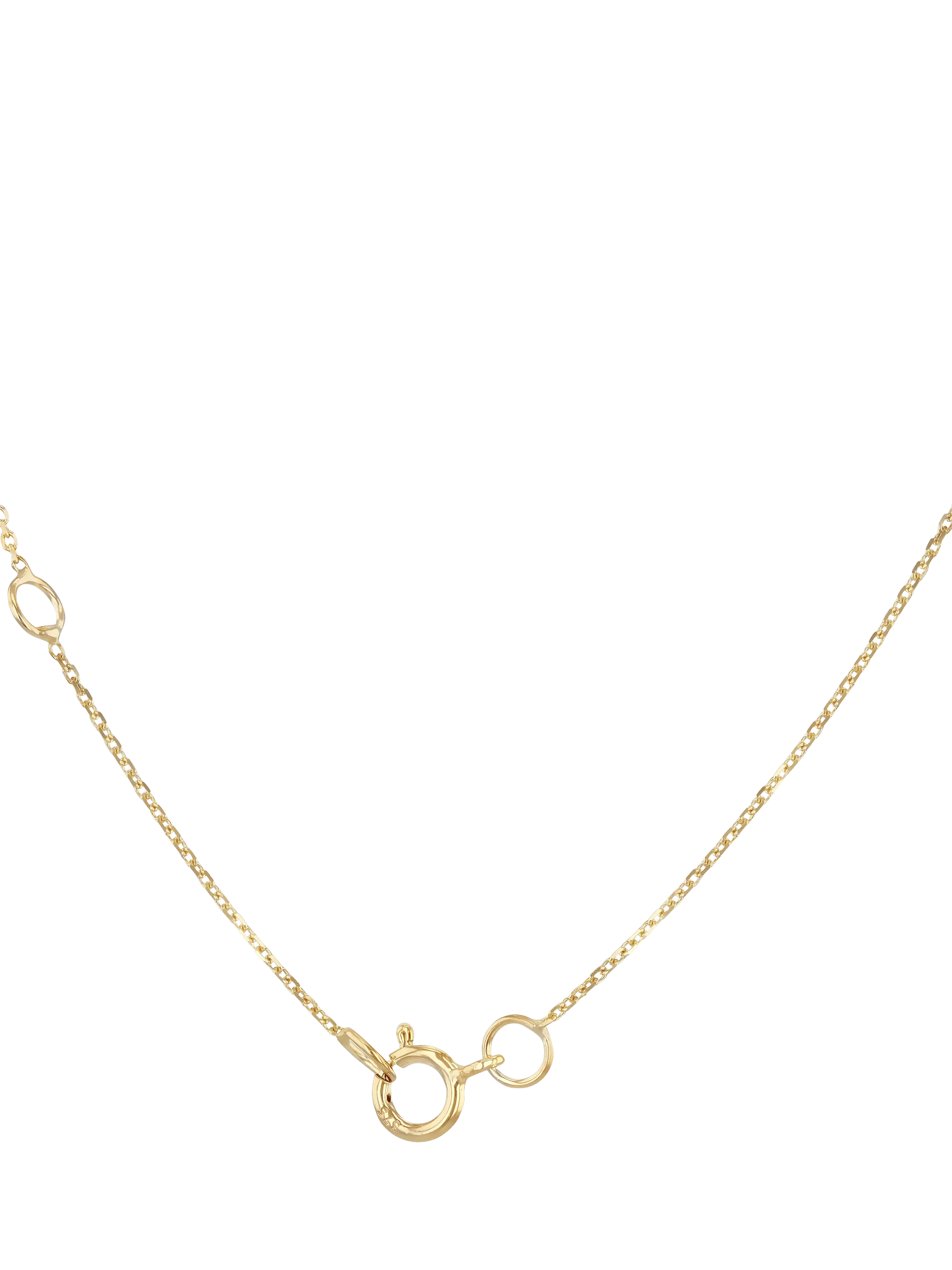 IBB 9ct gold adjustable bow necklace 41-43cm (British brand)