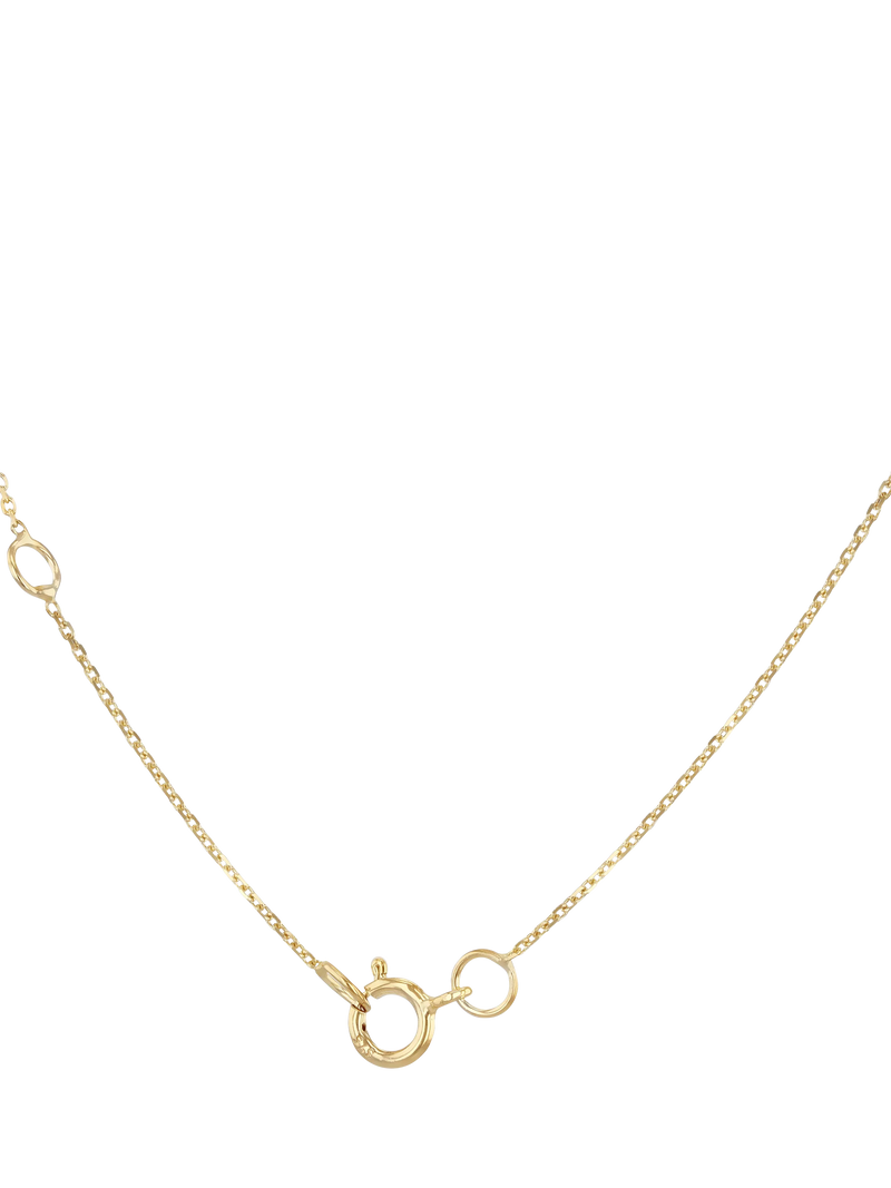 IBB 9ct gold adjustable bow necklace 41-43cm (British brand)