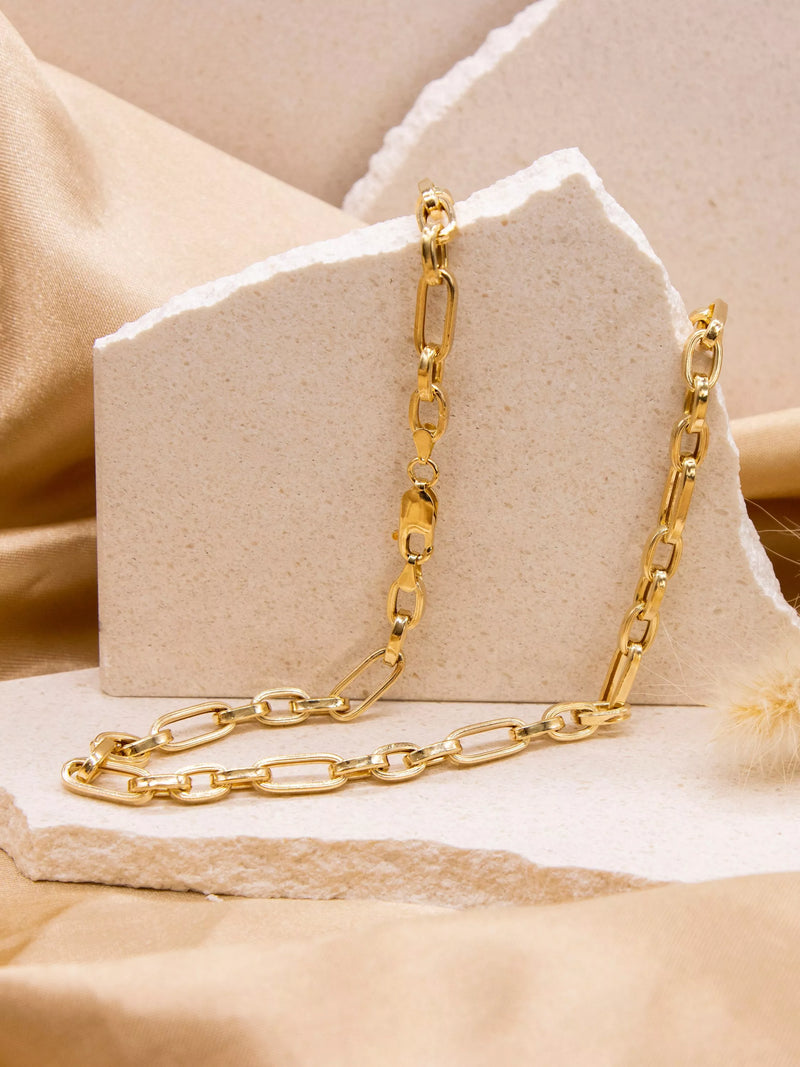 IBB 9ct yellow gold figaro chain necklace UK version