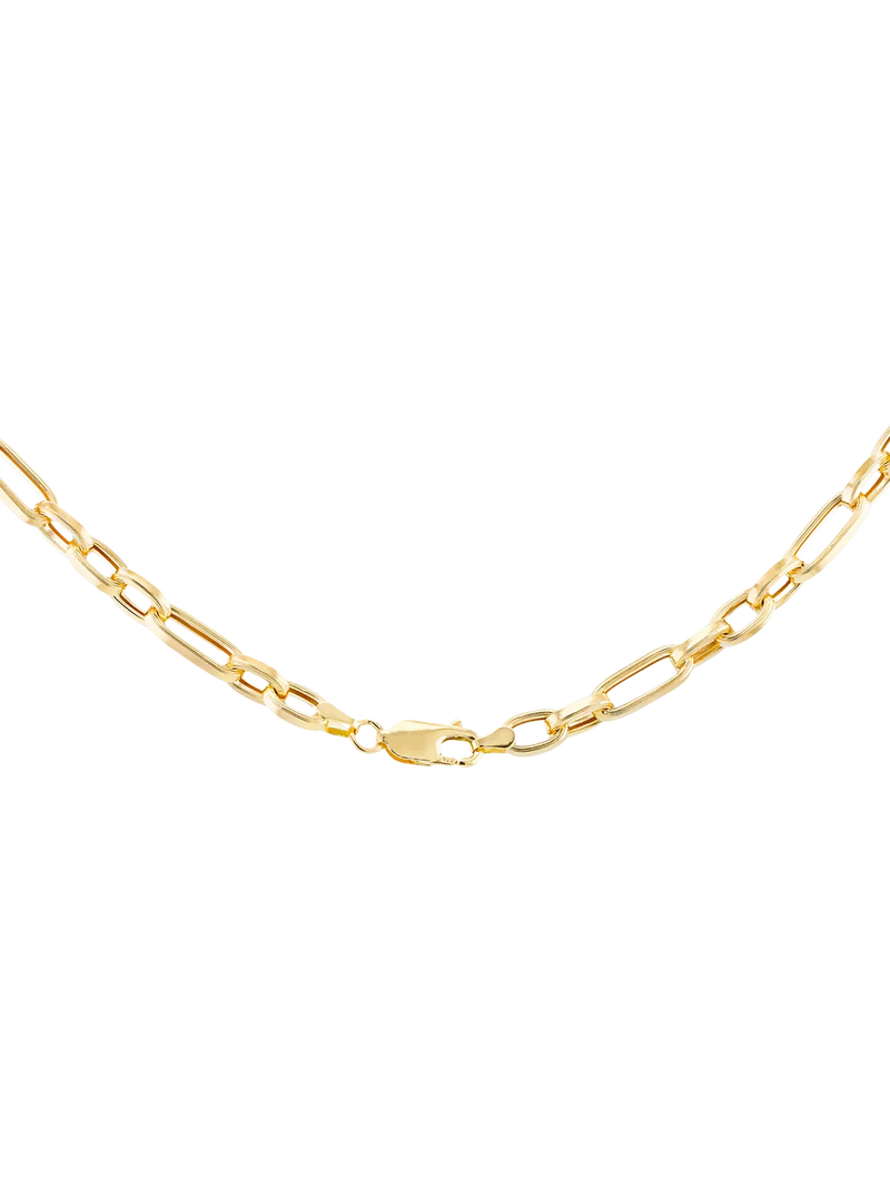 IBB 9ct yellow gold figaro chain necklace UK version