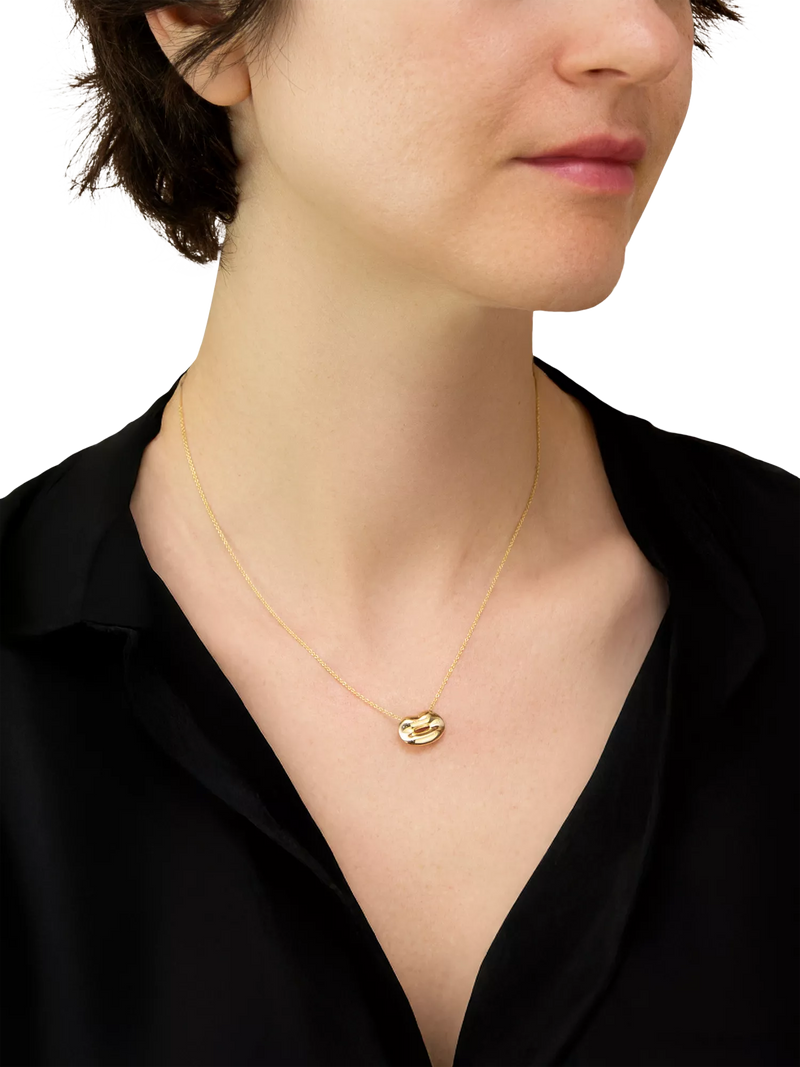 IBB 9ct gold polished lips necklace, imported from the UK