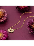IBB 9ct gold polished lips necklace, imported from the UK