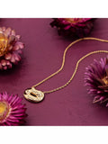 IBB 9ct gold polished lips necklace, imported from the UK