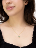 IBB malachite clover pendant 9ct gold, UK version