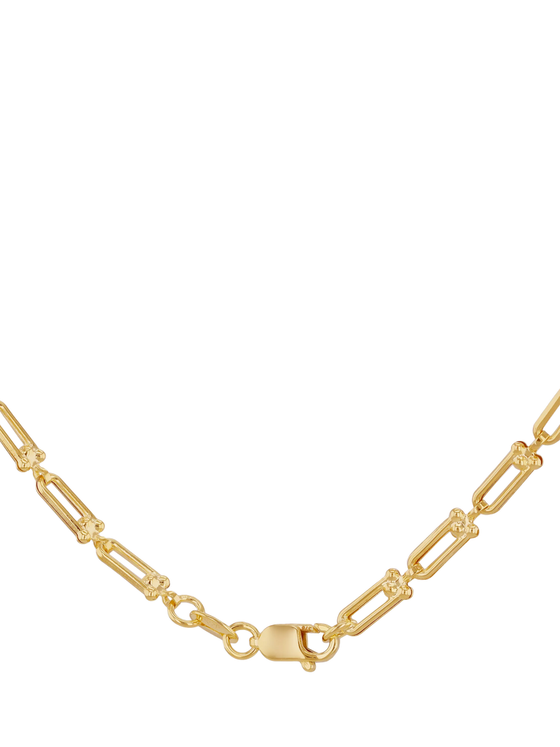 IBB necklace 9ct yellow gold mini industrial chain - British product