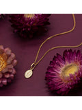 IBB 9ct yellow gold mini oval Holy Mary pendant - British product