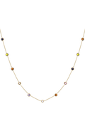 IBB cubic zirconia necklace in yellow gold 9ct, UK version