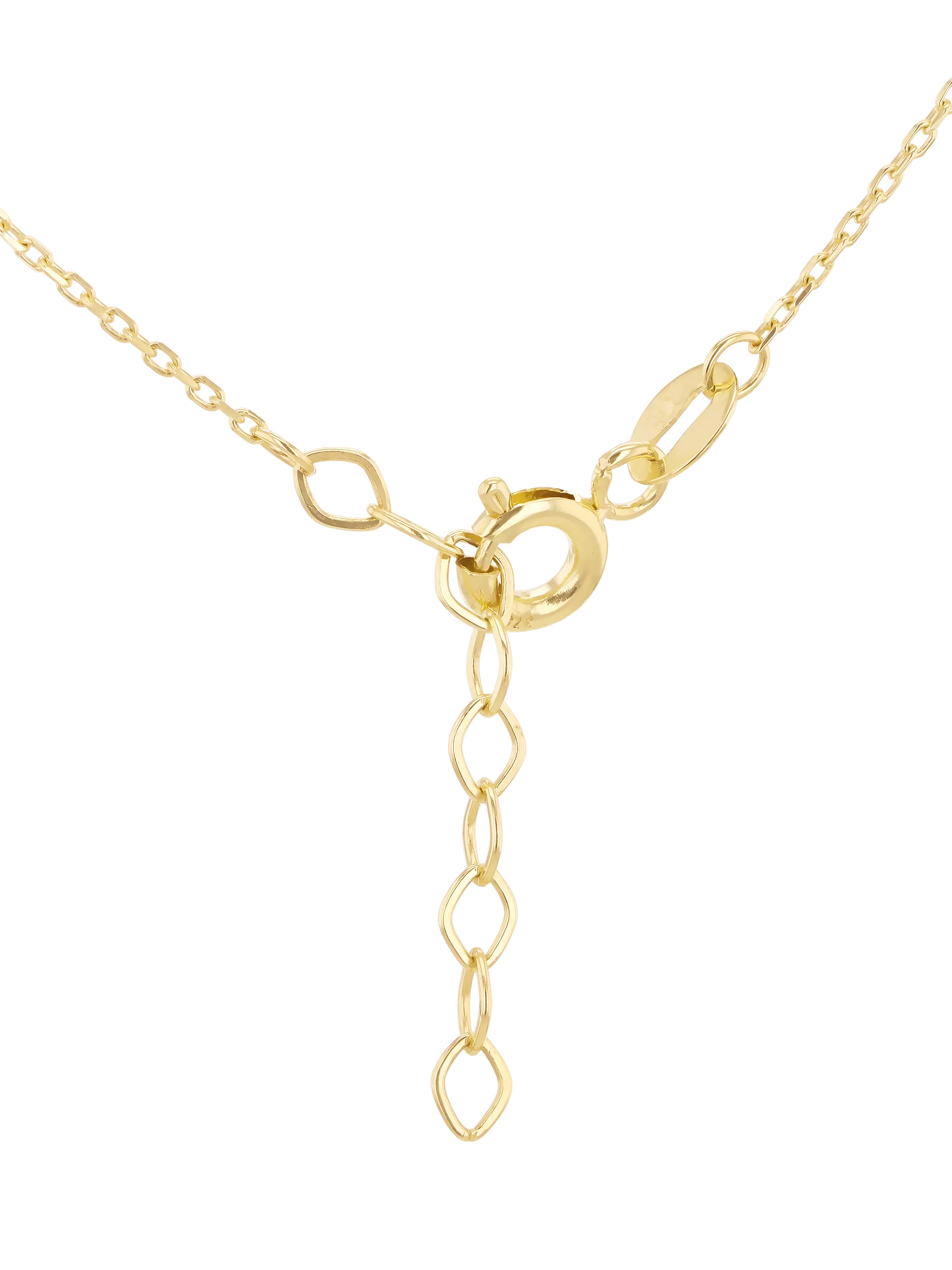 IBB cubic zirconia necklace in yellow gold 9ct, UK version