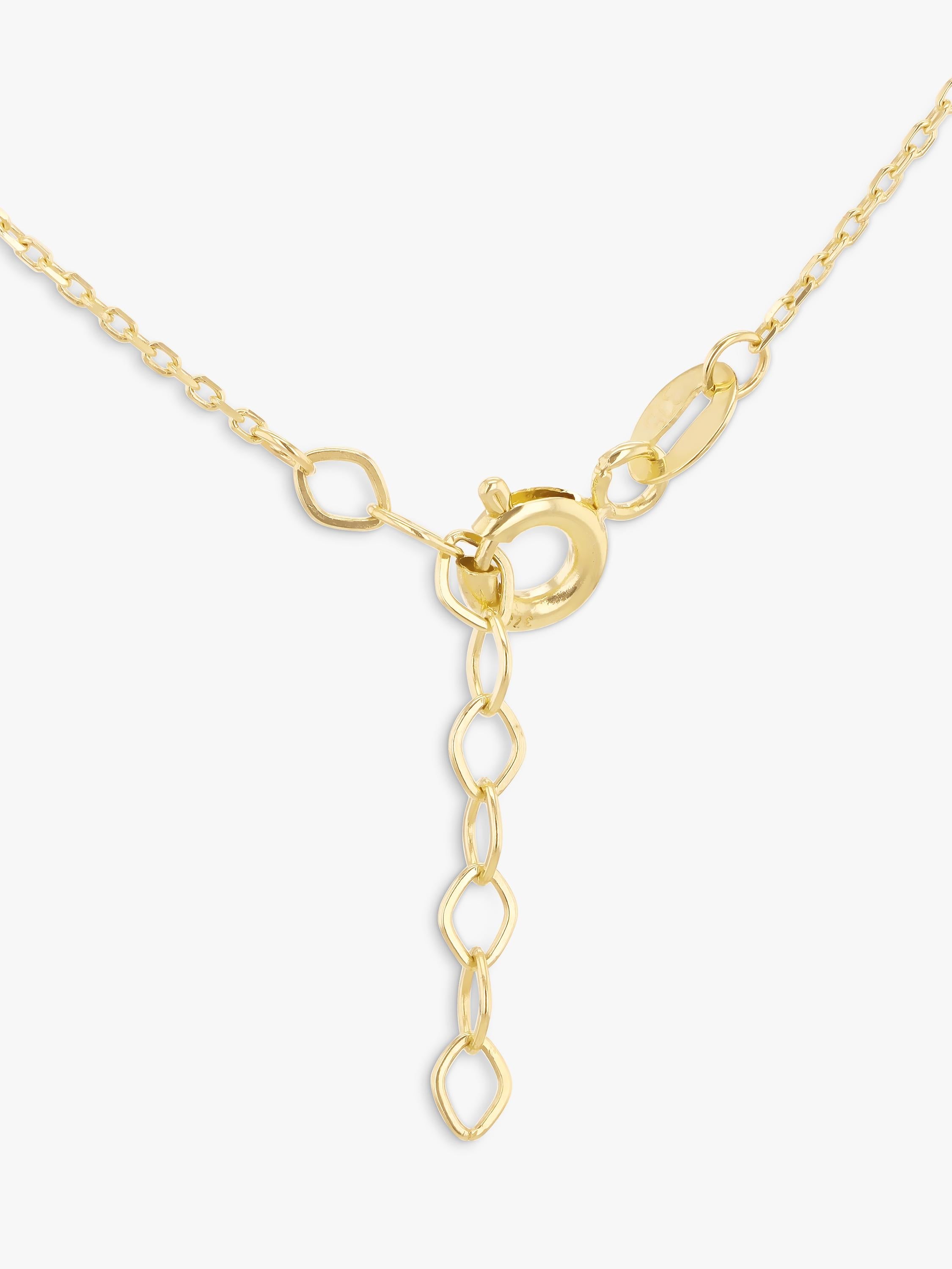 IBB cubic zirconia necklace in yellow gold 9ct, UK version