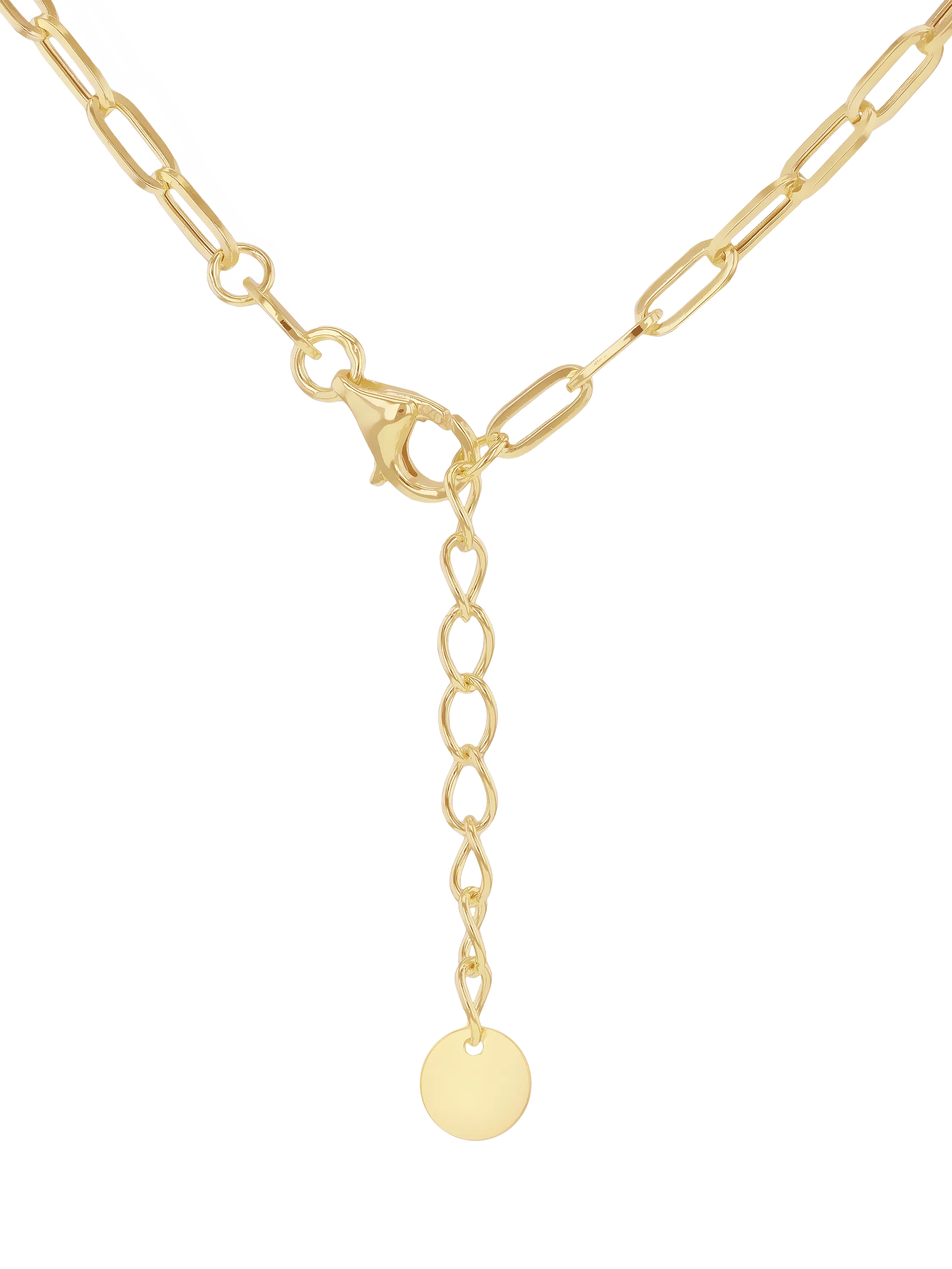IBB 9ct yellow gold puffed heart adjustable necklace (British brand)