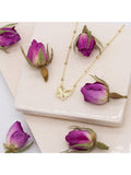 IBB 9ct yellow gold rainbow butterfly necklace, UK version