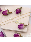 IBB 9ct yellow gold rainbow butterfly necklace, UK version