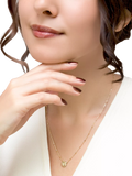 IBB 9ct gold rainbow circle trace ball necklace, UK version
