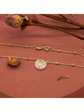 IBB 9ct gold rainbow circle trace ball necklace, UK version