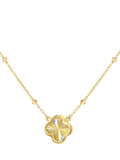 IBB 9ct yellow gold rainbow petal pendant necklace - British product