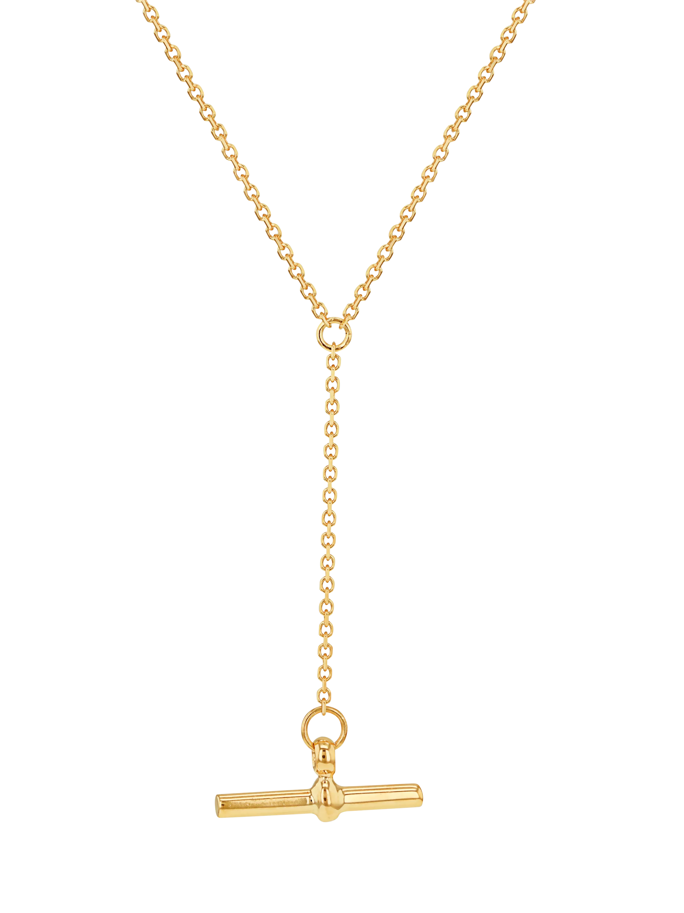 IBB yellow gold trace chain necklace 43-46cm - British product