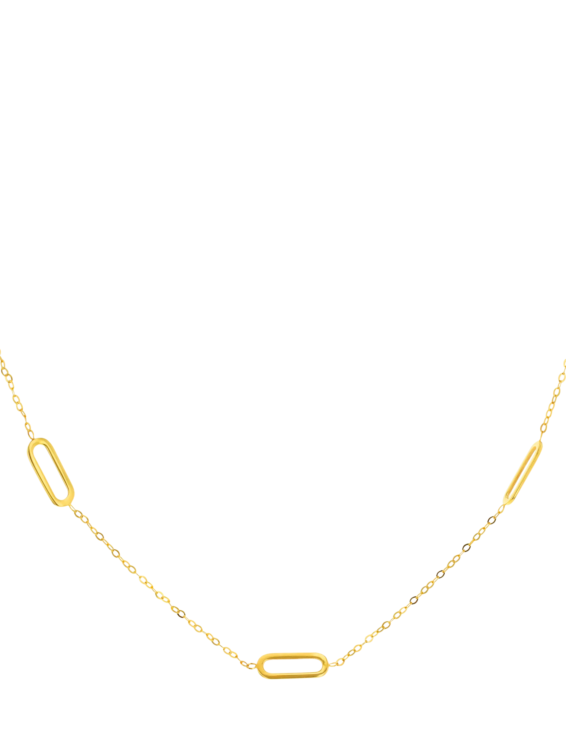IBB 9ct gold paper chain necklace (British brand)