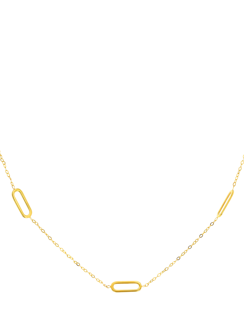 IBB 9ct gold paper chain necklace (British brand)