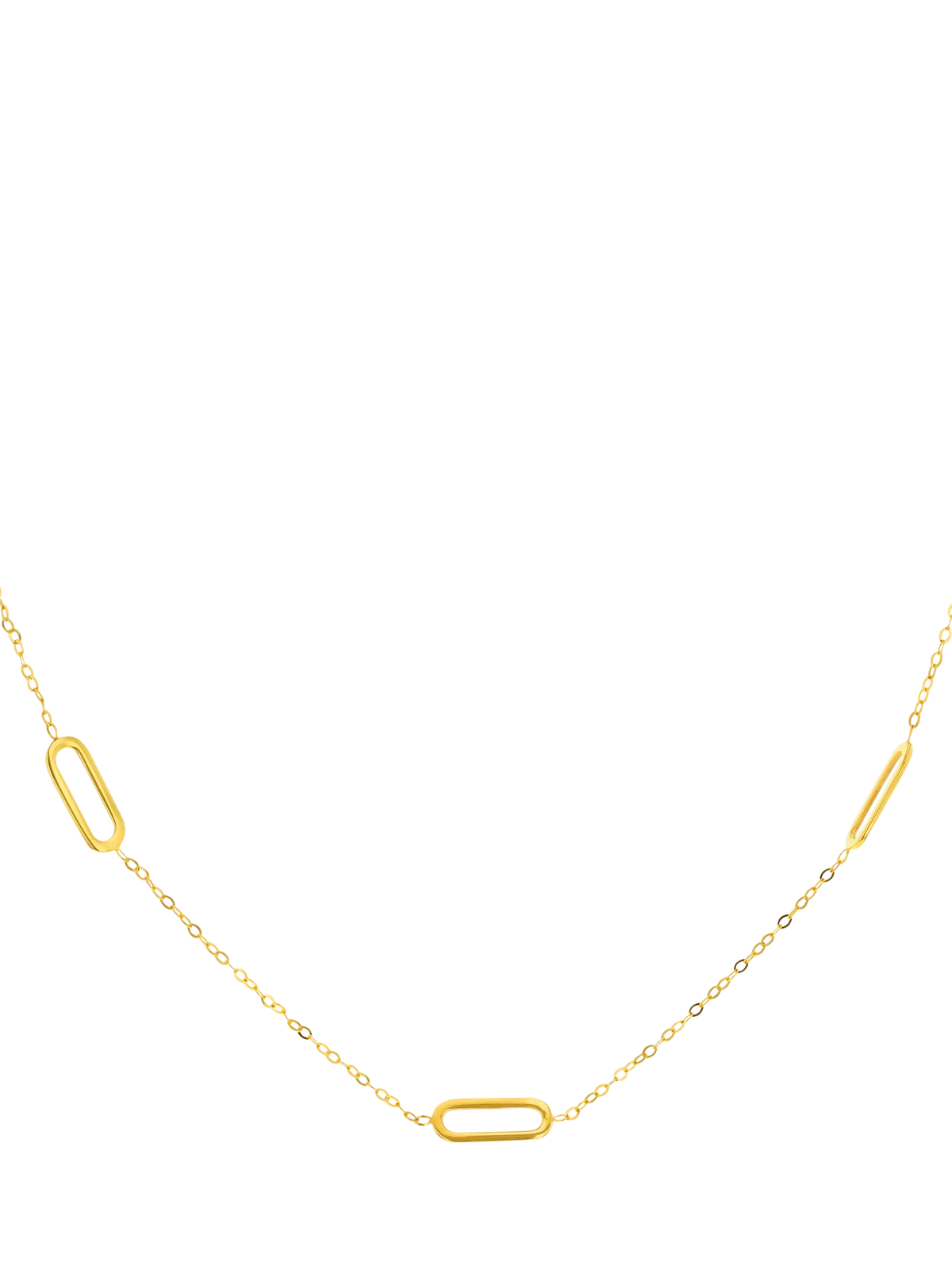 IBB 9ct gold paper chain necklace (British brand)