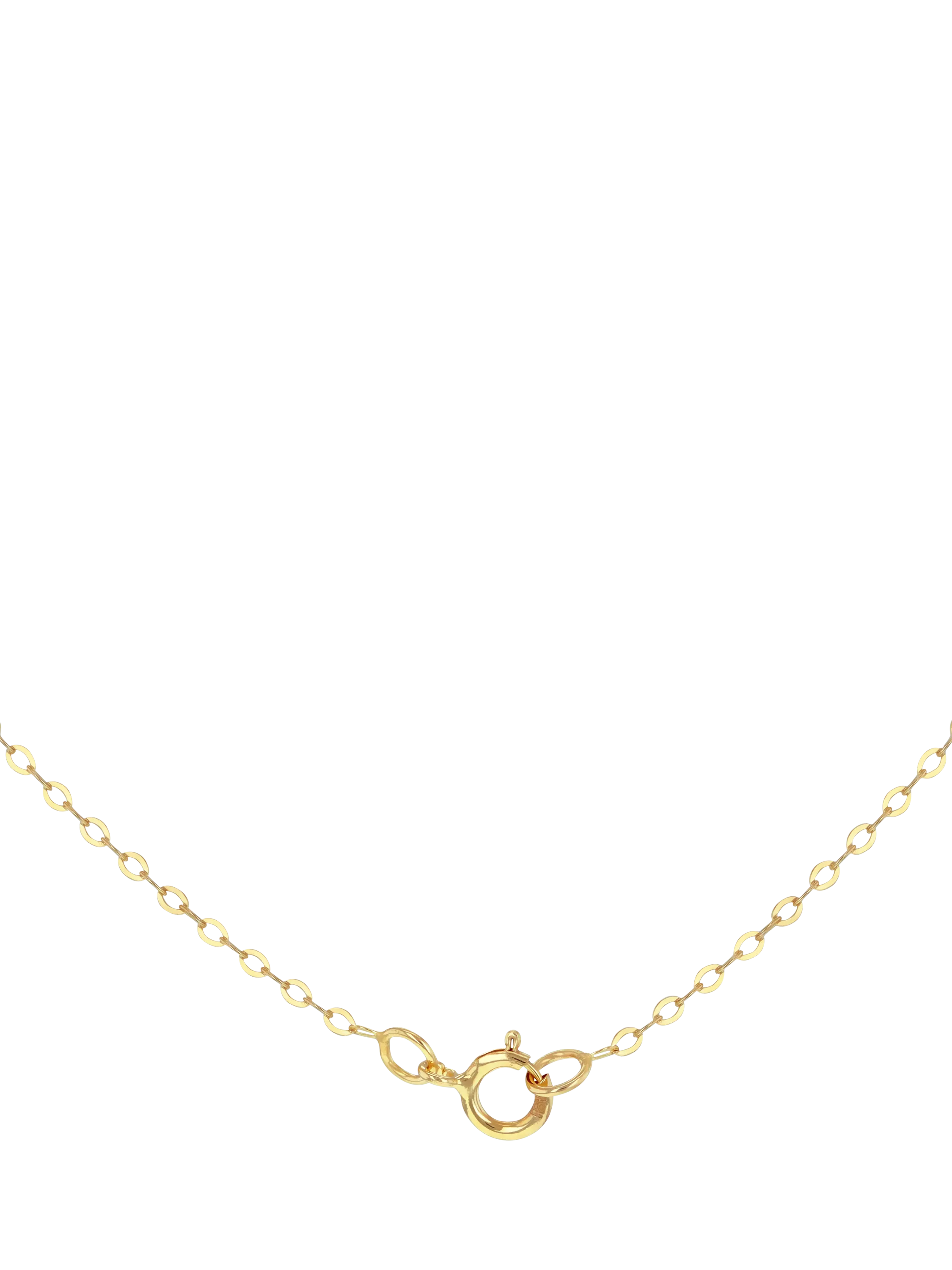 IBB 9ct yellow gold circle and bead necklace 46cm, imported from the UK