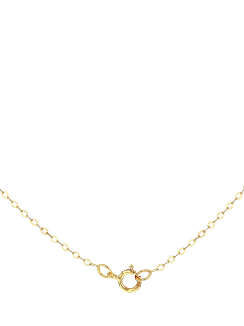IBB 9ct yellow gold circle and bead necklace 46cm, imported from the UK