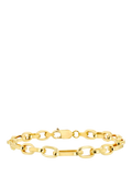 IBB 9ct yellow gold figaro bracelet (British brand)