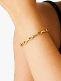 IBB 9ct yellow gold figaro bracelet (British brand)