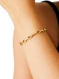 IBB 9ct yellow gold figaro bracelet (British brand)