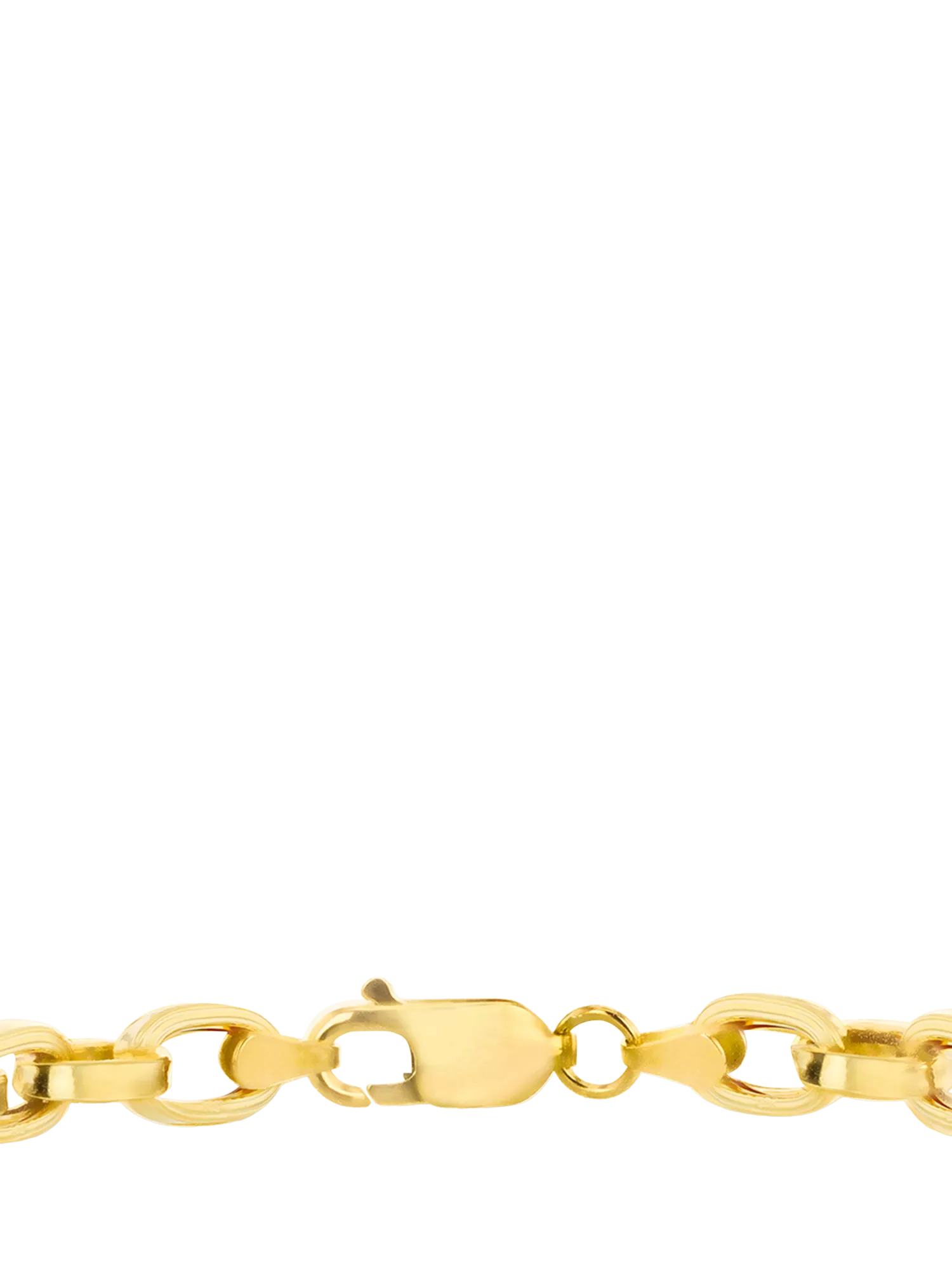 IBB 9ct yellow gold figaro bracelet (British brand)