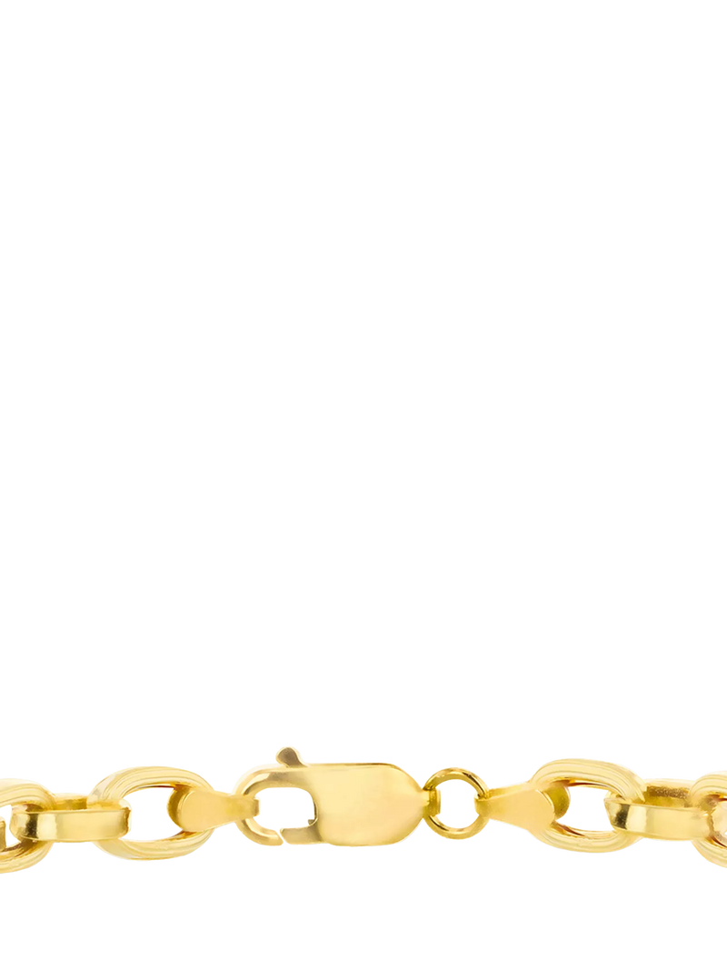IBB 9ct yellow gold figaro bracelet (British brand)