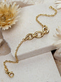 IBB 9ct yellow gold rolo curb chain bracelet, imported from the UK