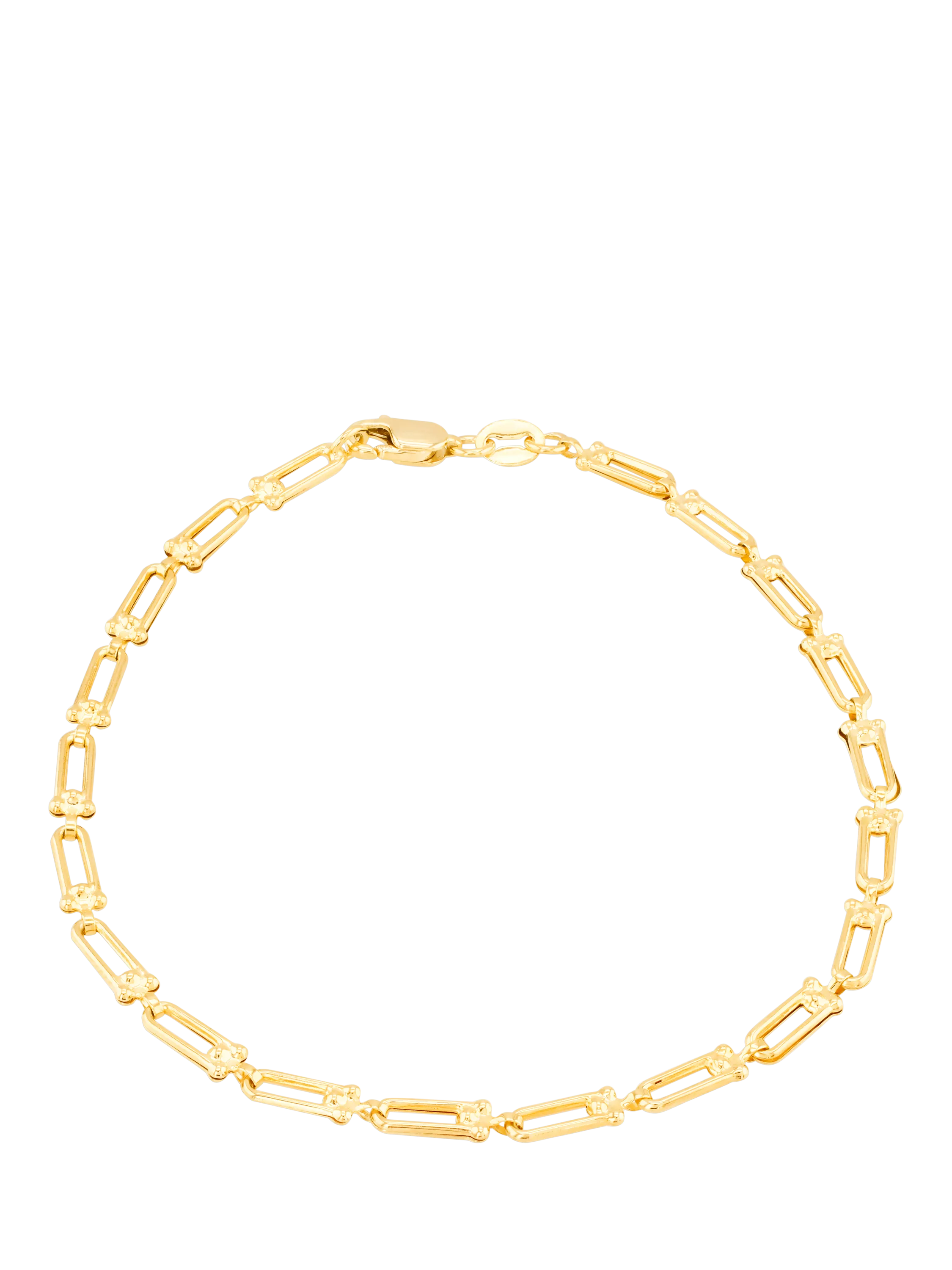 IBB 9ct gold mini industrial chain bracelet - British product